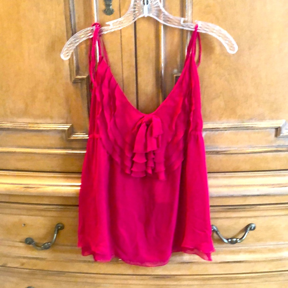 Escada ruffle tank top.